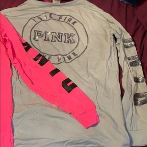 3 VS Pink long sleeve shirts